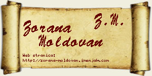 Zorana Moldovan vizit kartica